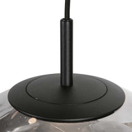 Hanglamp Bollique 4196ZW zwarte videlamp met rookglas