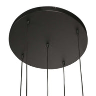 Hanglamp Bollique 4196ZW zwarte videlamp met rookglas