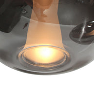 Glimsy 4197ZW hanglamp met gerookt glas