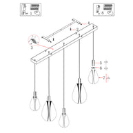 Glimsy 4197ZW hanglamp met gerookt glas