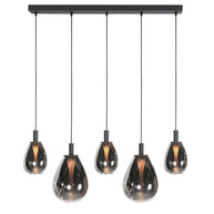 Glimsy 4197ZW hanglamp met gerookt glas