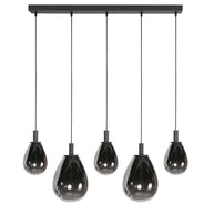 Glimsy 4197ZW hanglamp met gerookt glas
