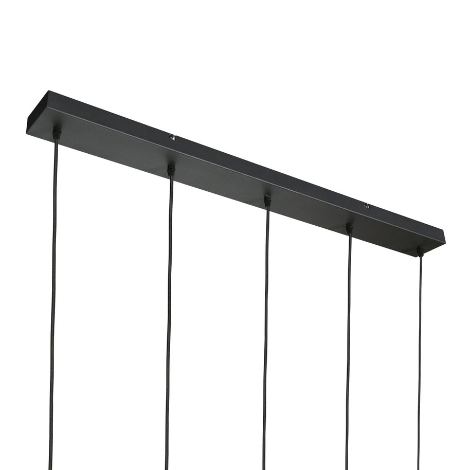 Glimsy 4197ZW hanglamp met gerookt glas