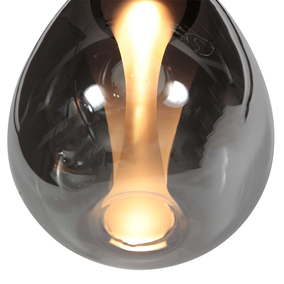 Glimsy 4197ZW hanglamp met gerookt glas
