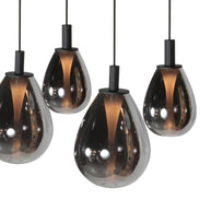 Glimsy 4197ZW hanglamp met gerookt glas