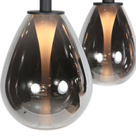 Glimsy 4197ZW hanglamp met gerookt glas