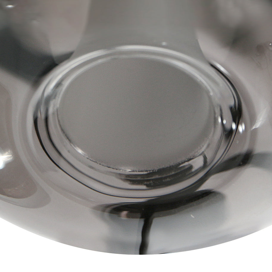 Glimsy 4199ZW hanglamp – zwart glas Ø22 cm