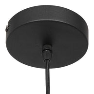 Glimsy 4199ZW hanglamp – zwart glas Ø22 cm