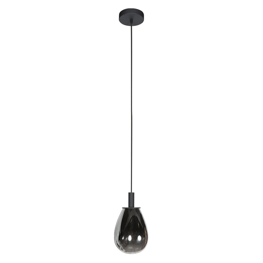 Glimsy 4200ZW Hanglamp – Zwart Glas Ø14,5 cm