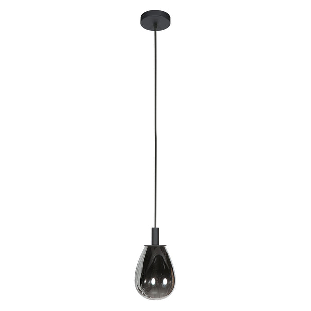 Glimsy 4200ZW Hanglamp – Zwart Glas Ø14,5 cm