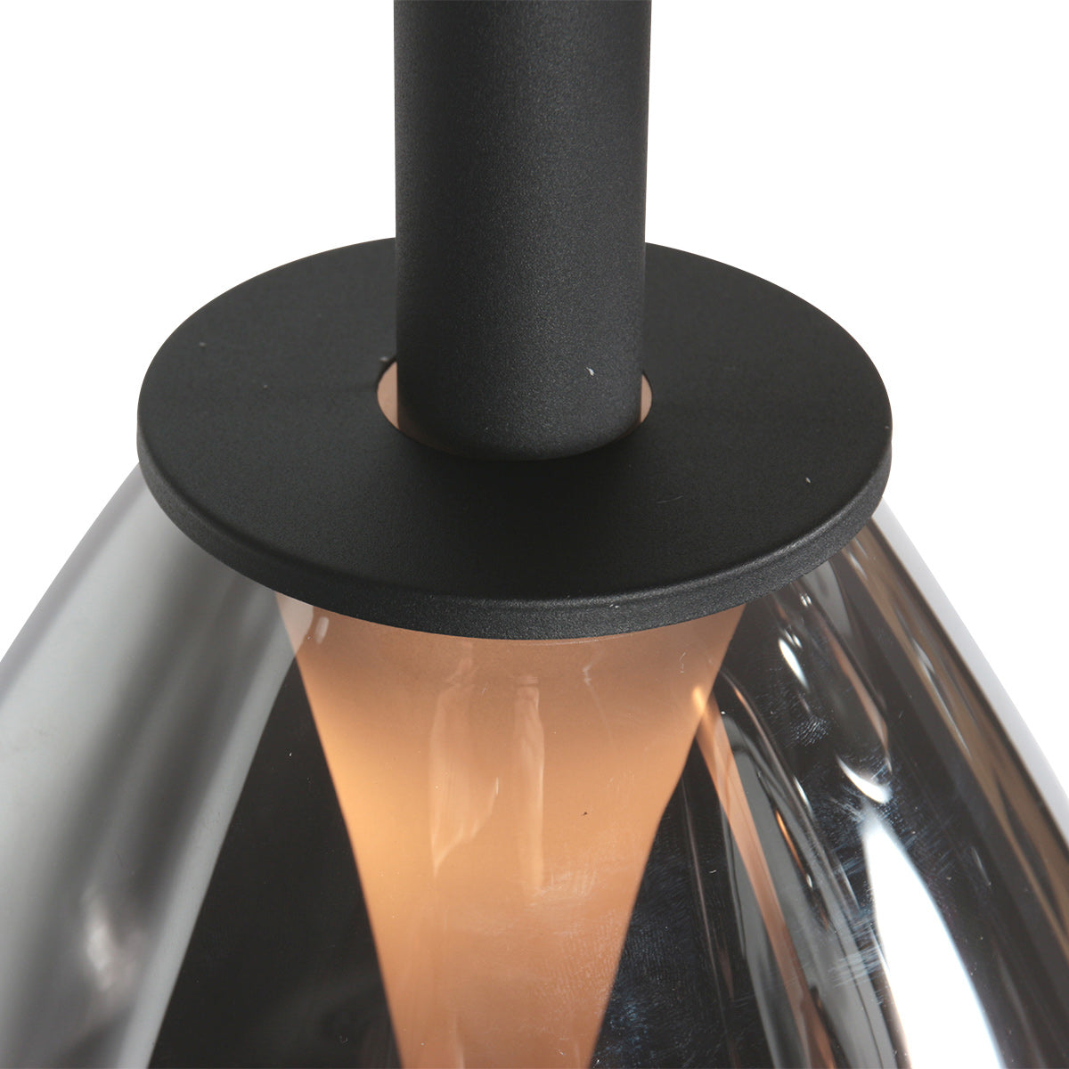 Glimsy 4200ZW Hanglamp – Zwart Glas Ø14,5 cm