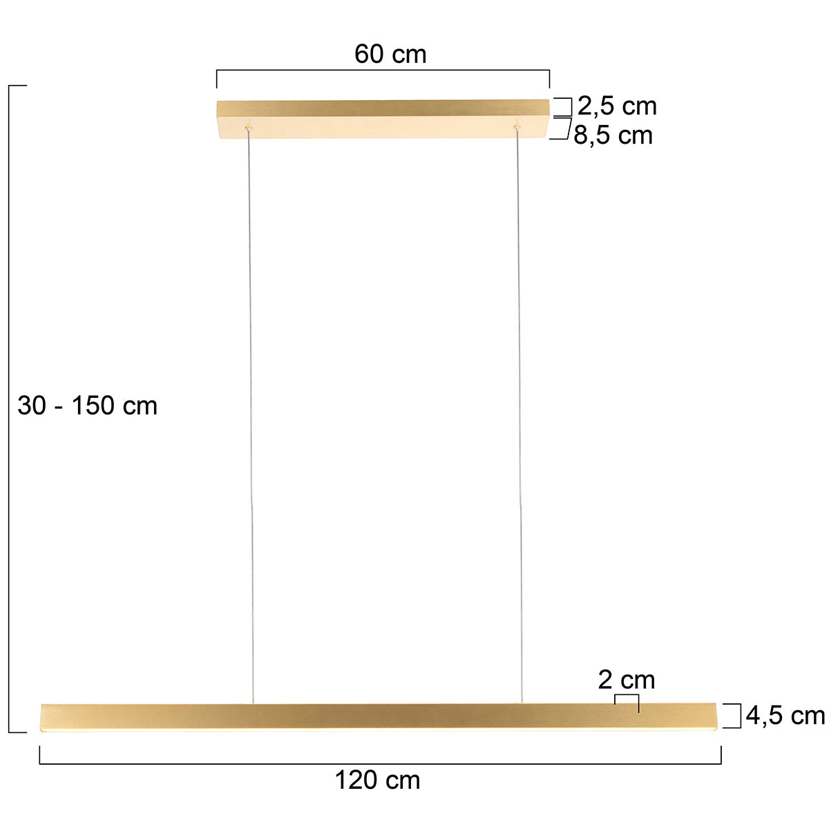 BrightLine 4202GO – Gouden hanglamp voor een warm en stijlvol interieur