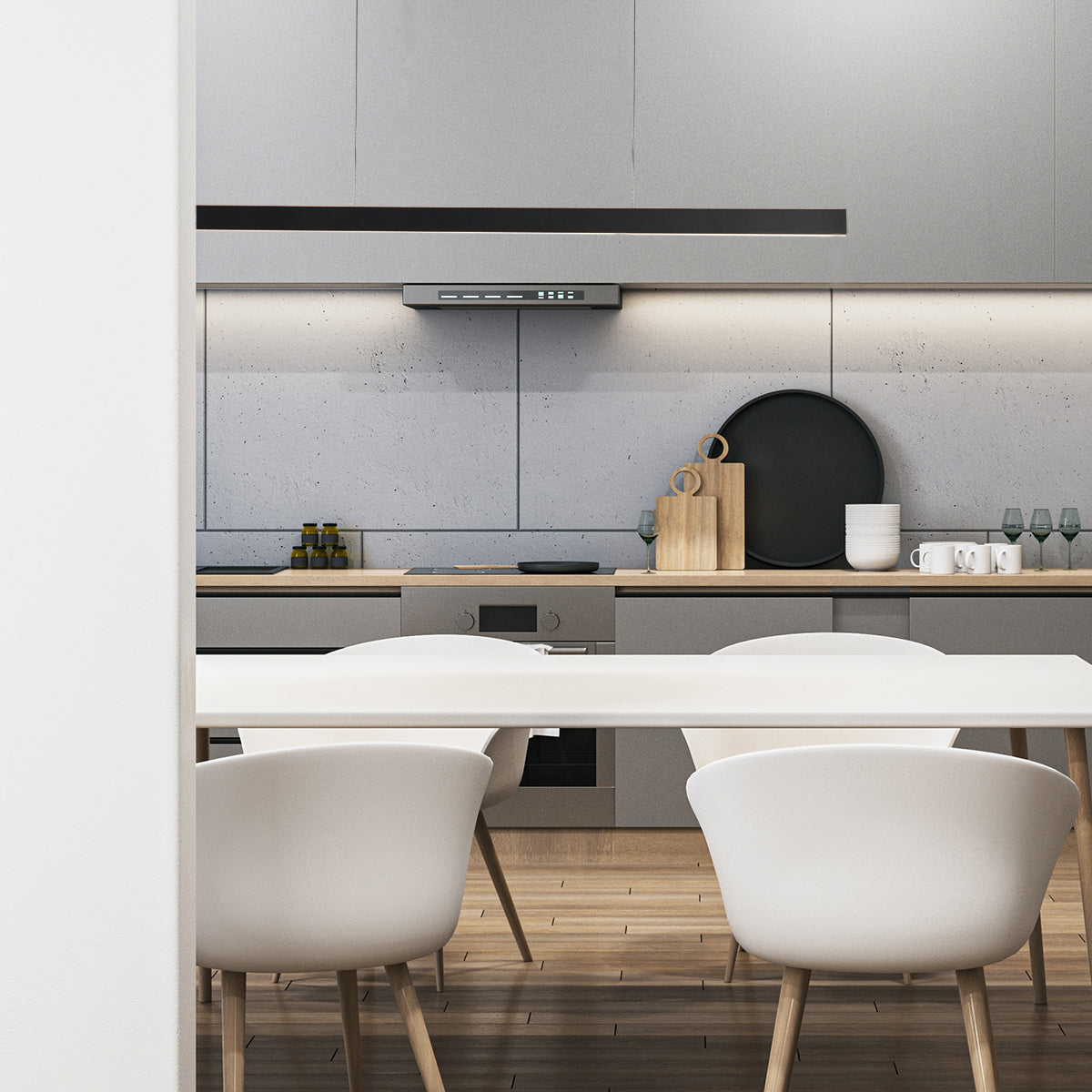 BrightLine 4202ZW – Strakke hanglamp voor boven je tafel, bar of kookeiland