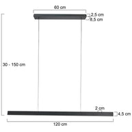 BrightLine 4202ZW – Strakke hanglamp voor boven je tafel, bar of kookeiland