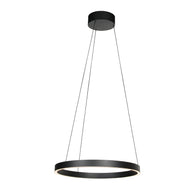 Ronde zwarte hanglamp Mykty 4203ZW – 60 cm diameter, in hoogte verstelbaar met kabellift, 7800 lumen