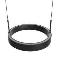 Zwarte hanglamp Mykty 4204 – Twee zwevende cirkels, individueel in hoogte verstelbaar, 6000 lumen, 2700K