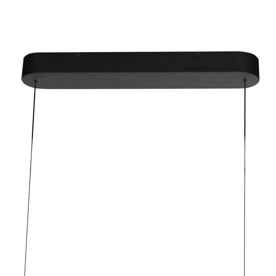 Ovale zwarte hanglamp Mykty 4205ZW – 120 cm breed, in hoogte verstelbaar met Cable Lift