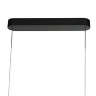 Ovale zwarte hanglamp Mykty 4205ZW – 120 cm breed, in hoogte verstelbaar met Cable Lift