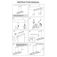 Ovale zwarte hanglamp Mykty 4205ZW – 120 cm breed, in hoogte verstelbaar met Cable Lift