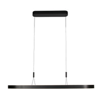 Ovale zwarte hanglamp Mykty 4205ZW – 120 cm breed, in hoogte verstelbaar met Cable Lift
