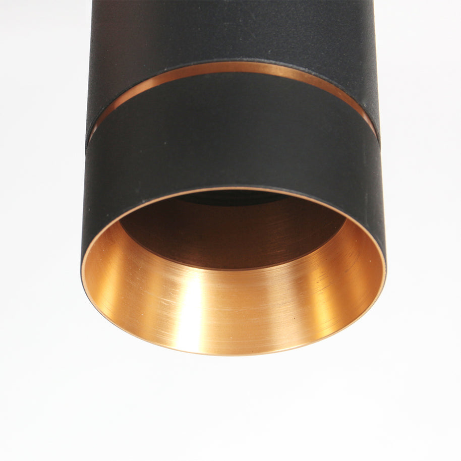 Zwarte vijflichts hanglamp DownLume 4216ZW met GU10-fitting