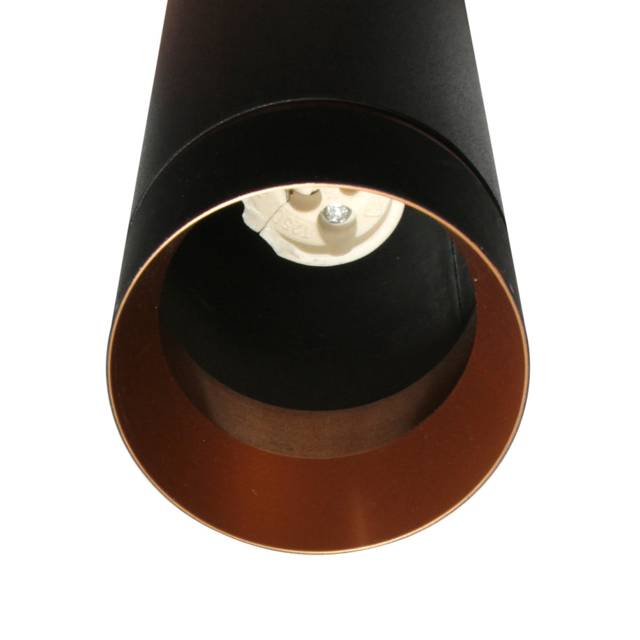 Zwarte vijflichts hanglamp DownLume 4216ZW met GU10-fitting