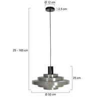 Hanglamp Halo Cirque 4217GR grijs met open ringen