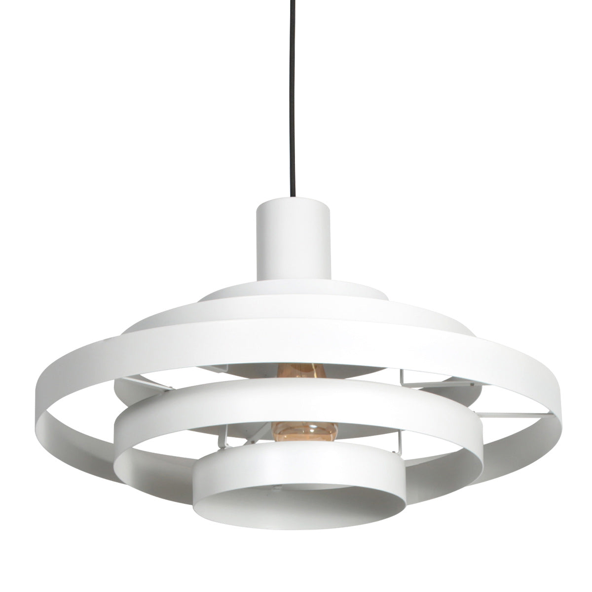 Hanglamp Halo Cirque 4217W wit met open metalen ringen