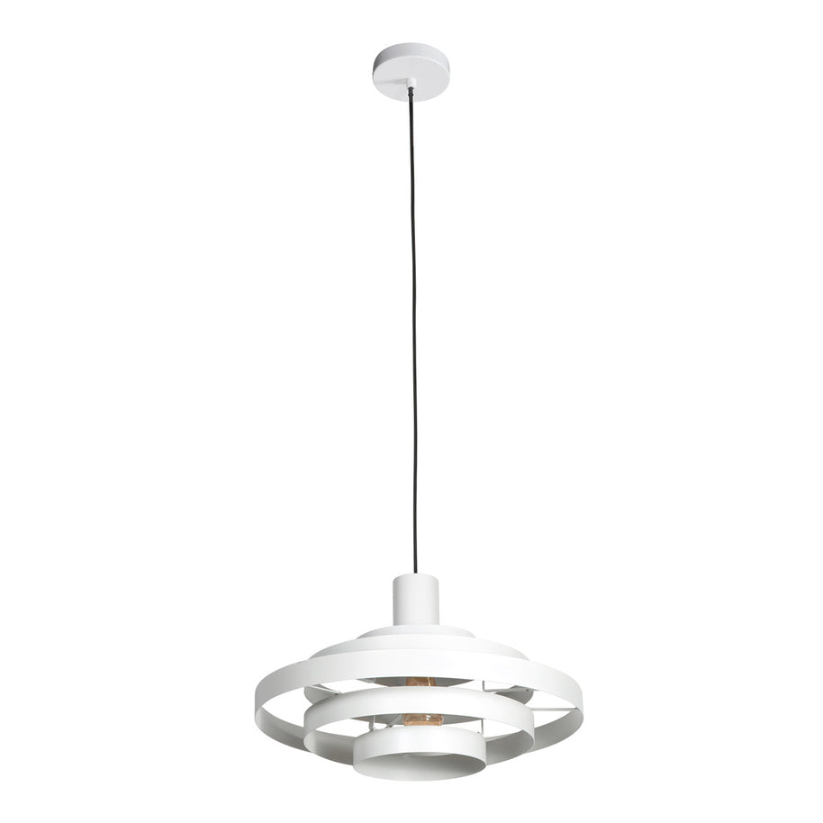 Hanglamp Halo Cirque 4217W wit met open metalen ringen