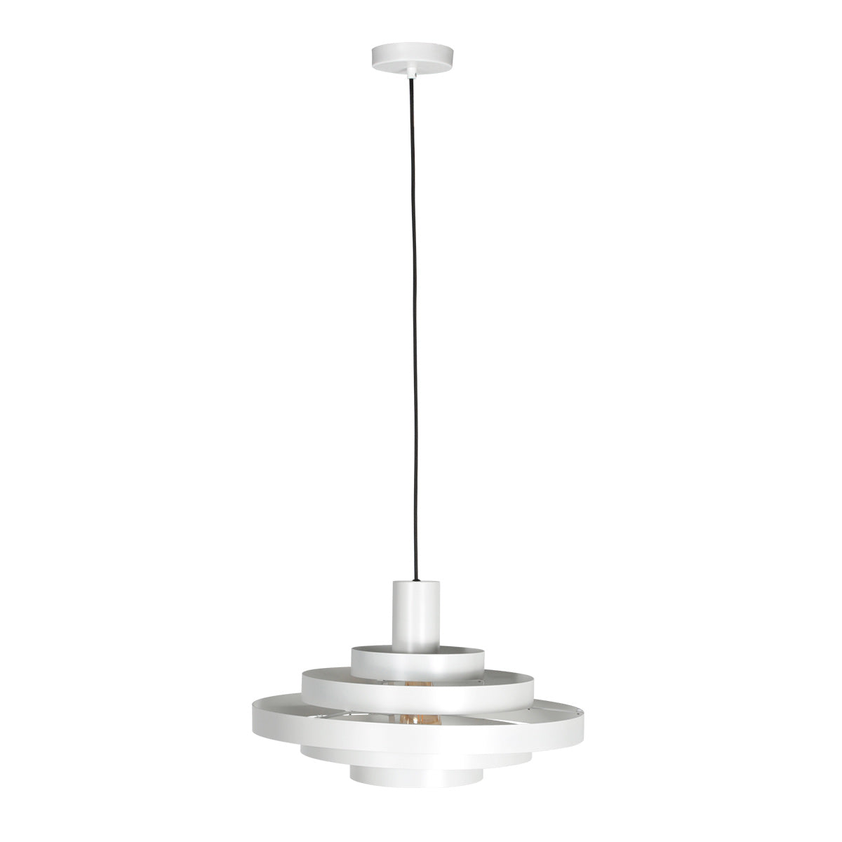Hanglamp Halo Cirque 4217W wit met open metalen ringen