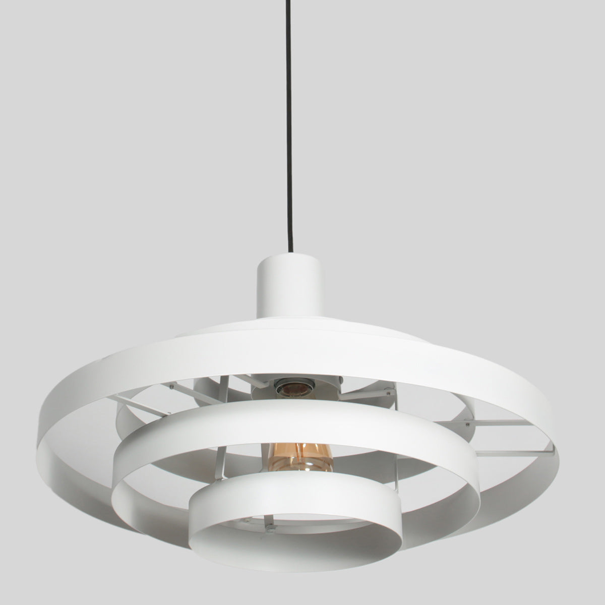 Hanglamp Halo Cirque 4217W wit met open metalen ringen