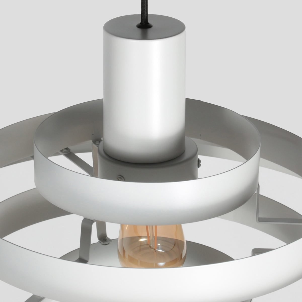 Hanglamp Halo Cirque 4217W wit met open metalen ringen