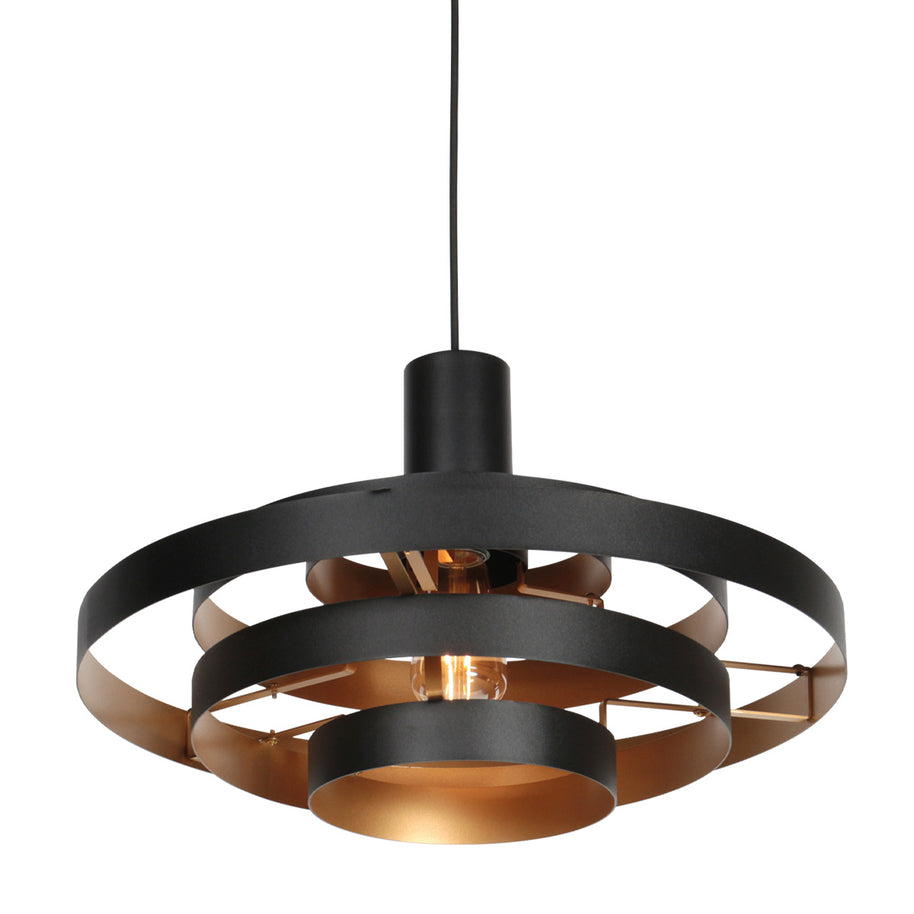 Hanglamp Halo Cirque 4217ZW zwart met gouden binnenzijde
