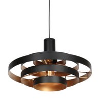 Hanglamp Halo Cirque 4217ZW zwart met gouden binnenzijde