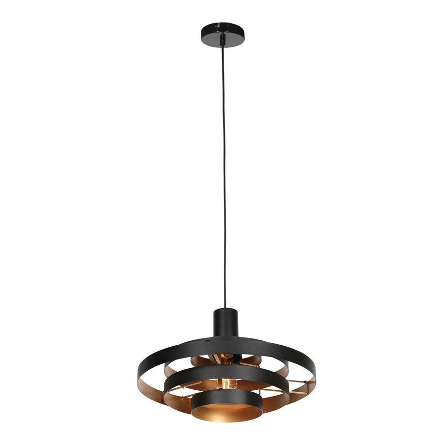 Hanglamp Halo Cirque 4217ZW zwart met gouden binnenzijde