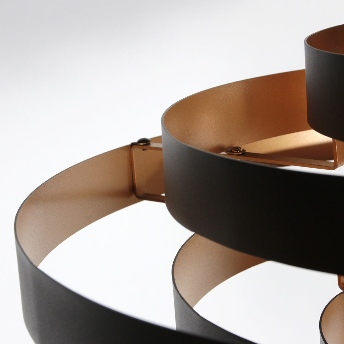 Hanglamp Halo Cirque 4217ZW zwart met gouden binnenzijde