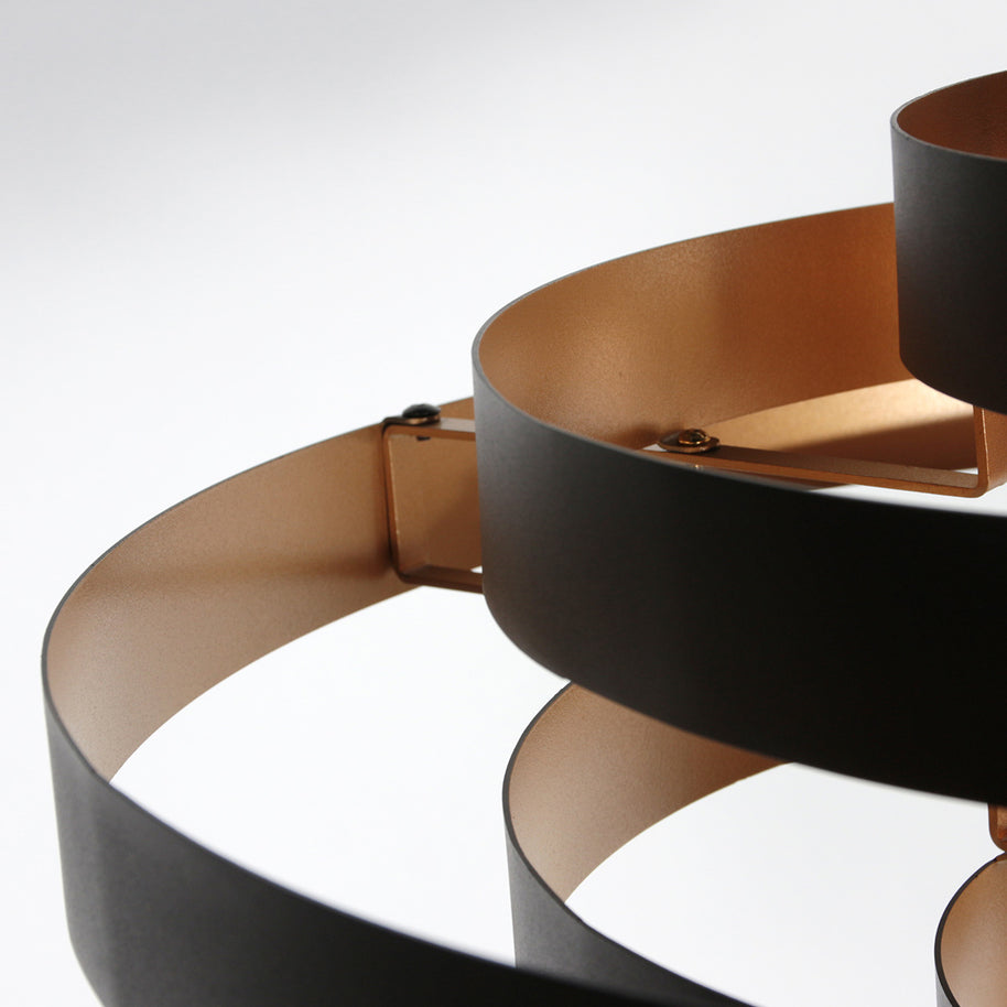 Hanglamp Halo Cirque 4217ZW zwart met gouden binnenzijde