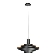 Hanglamp Halo Cirque 4217ZW zwart met gouden binnenzijde