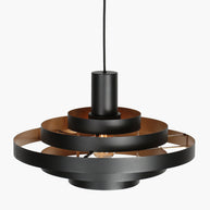 Hanglamp Halo Cirque 4217ZW zwart met gouden binnenzijde