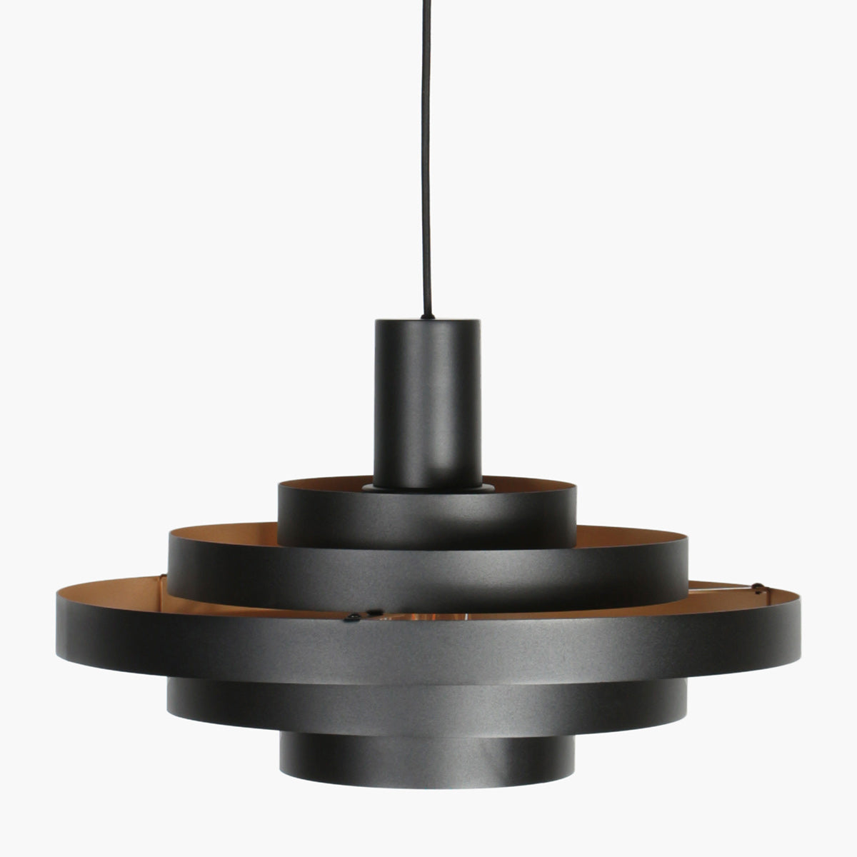 Hanglamp Halo Cirque 4217ZW zwart met gouden binnenzijde