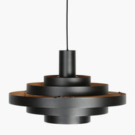 Hanglamp Halo Cirque 4217ZW zwart met gouden binnenzijde