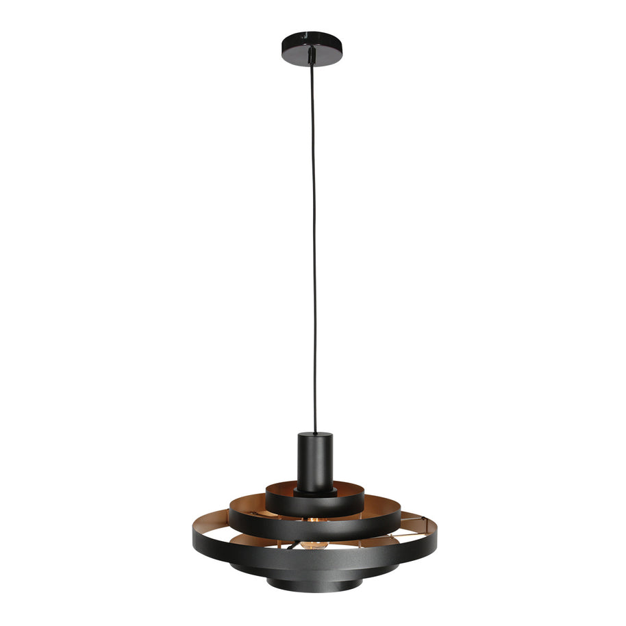 Hanglamp Halo Cirque 4217ZW zwart met gouden binnenzijde