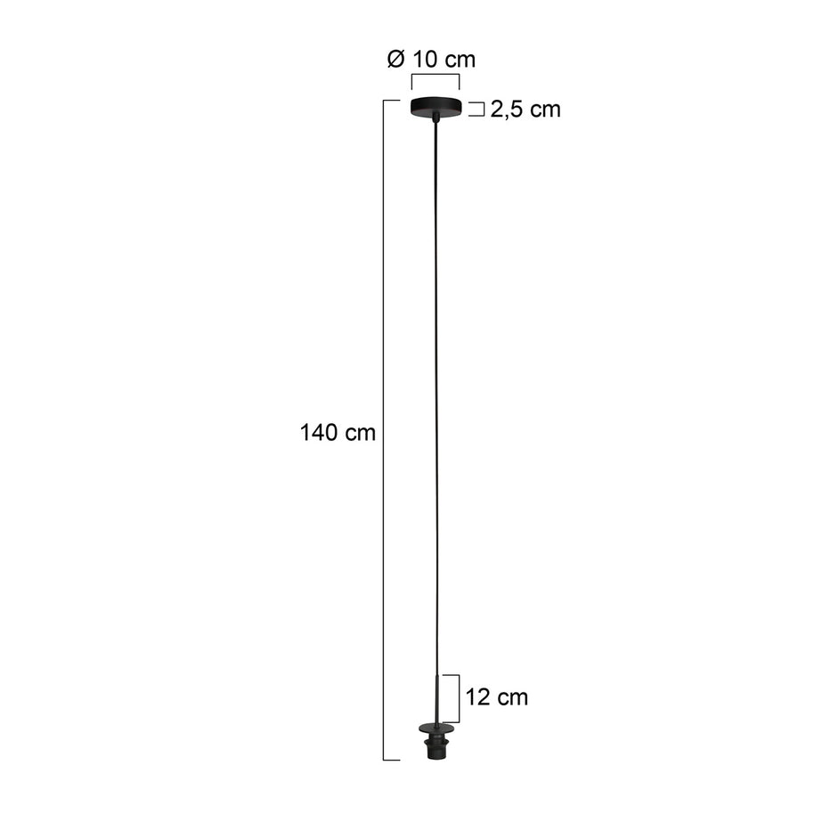 HaloSwap 4222ZW – zwarte hanglamp met 1 lichtpunt, klaar voor jouw creatieve toets