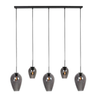 Hanglamp Drovia 4280ZW met smoke glas in twee formaten