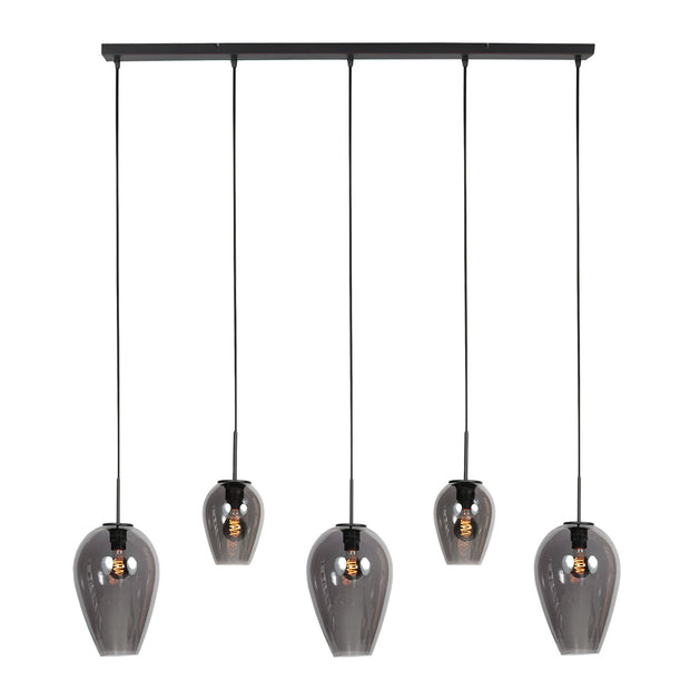 Hanglamp Drovia 4280ZW met smoke glas in twee formaten