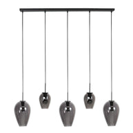 Hanglamp Drovia 4280ZW met smoke glas in twee formaten