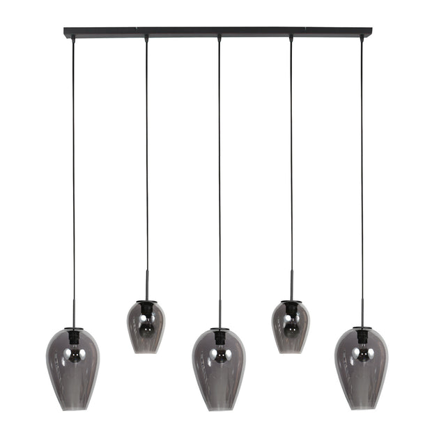 Hanglamp Drovia 4280ZW met smoke glas in twee formaten