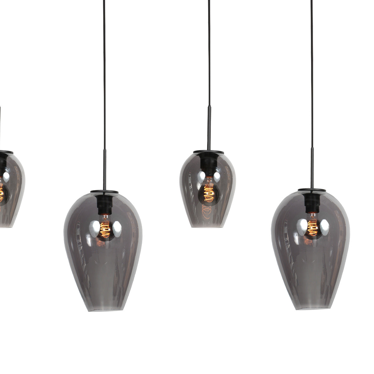 Hanglamp Drovia 4280ZW met smoke glas in twee formaten