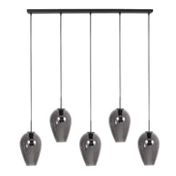 Hanglamp Drovia 4284ZW met gerookte glazen, subtiel en speels design