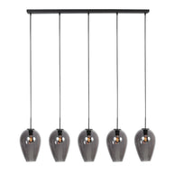 Hanglamp Drovia 4284ZW met gerookte glazen, subtiel en speels design